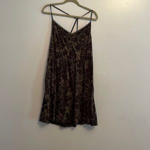 Strappy floral print black and gray SO sundress